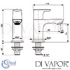 Ideal Standard Connect Air Concept Air Brushed Gold Slim Pillar Tap Dimensions